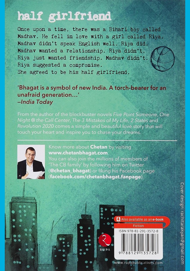 about half girlfriend book about half girlfriend book